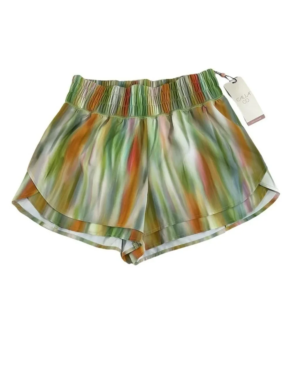 Calia High Rise Step Up Short Filtered Flora Multi 3” inseam Relaxed fit size S